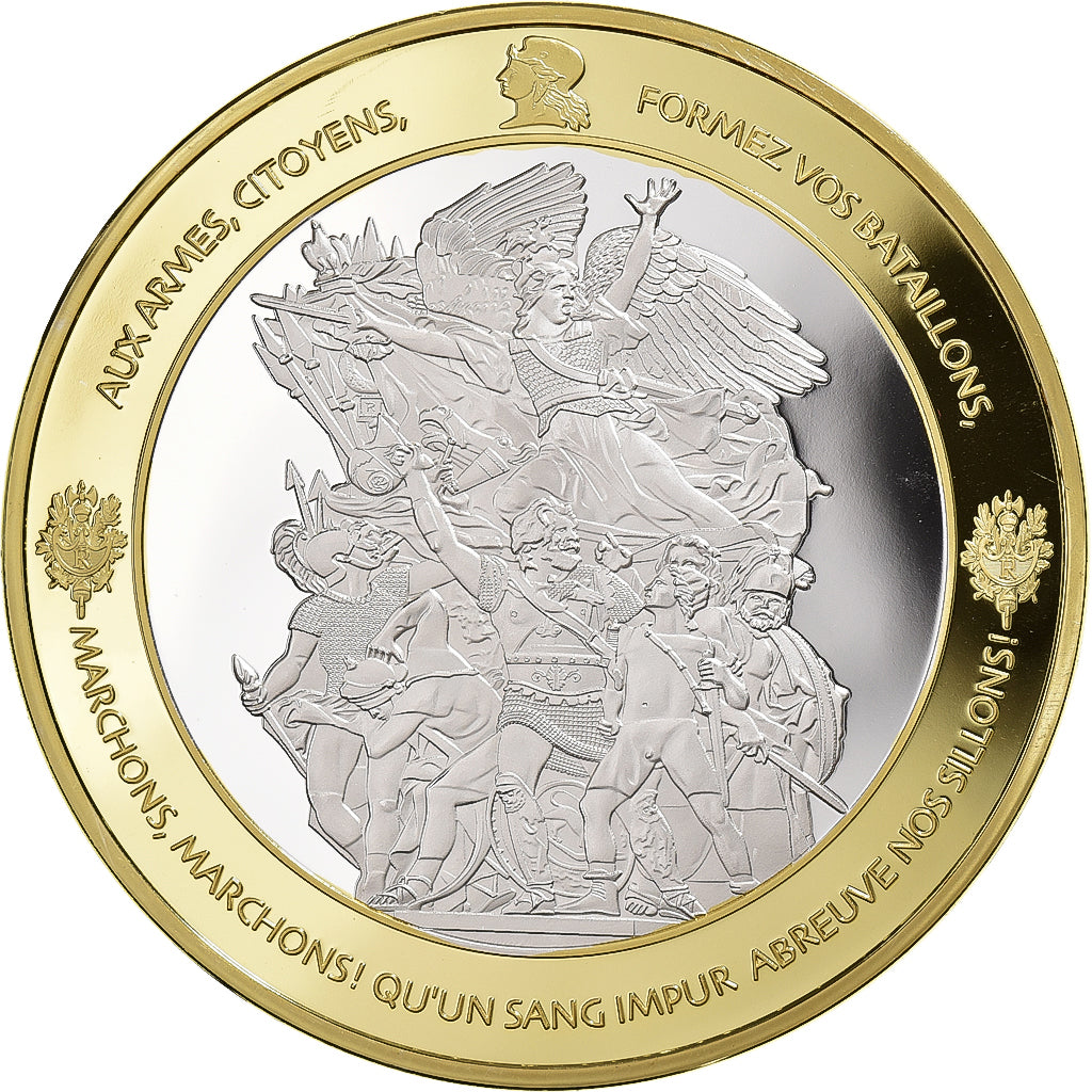 France, Medal, Les piliers de la République, 2010, Silver Plated Copper