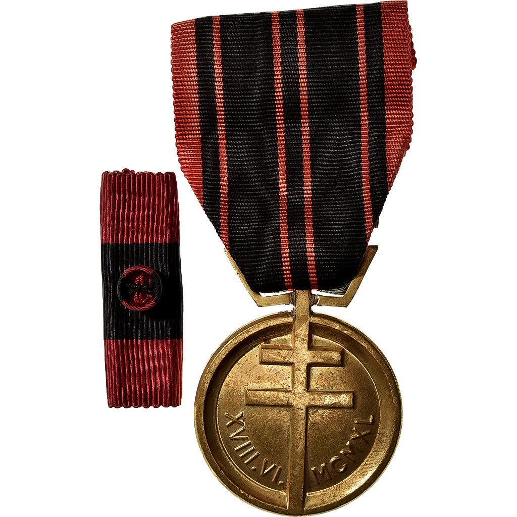 France, Résistance, Patria Non Immemor, WAR, Médaille, 1940, Excellent