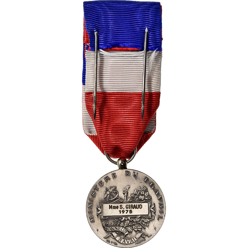 Francja, Honneur-Travail, République Française, medal, 1975, Doskonała