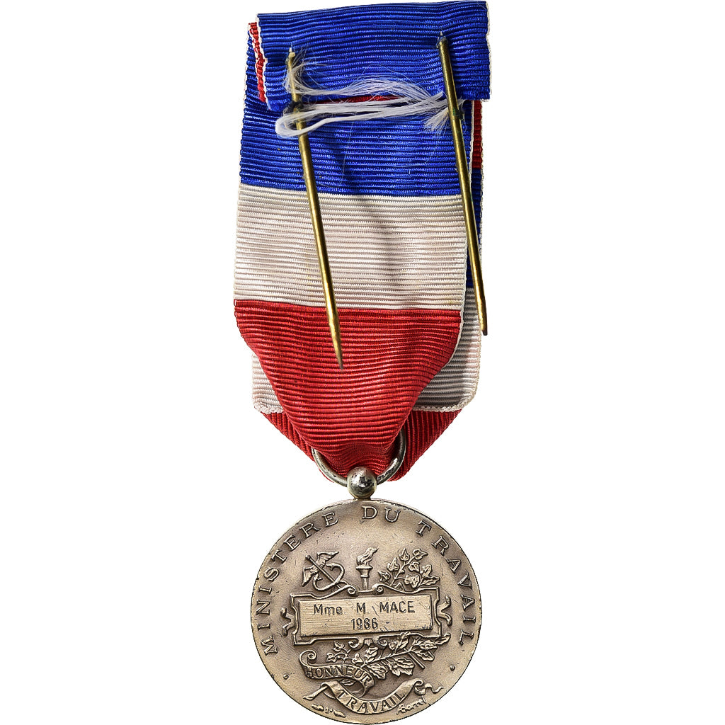 Francja, Honneur-Travail, République Française, medal, 1986, Doskonała