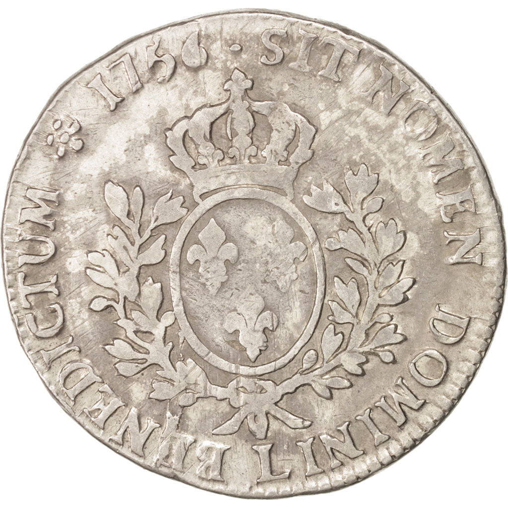 Monnaie, France, Louis XV, Écu au bandeau, Ecu, 1756, Bayonne, TB+, Argent