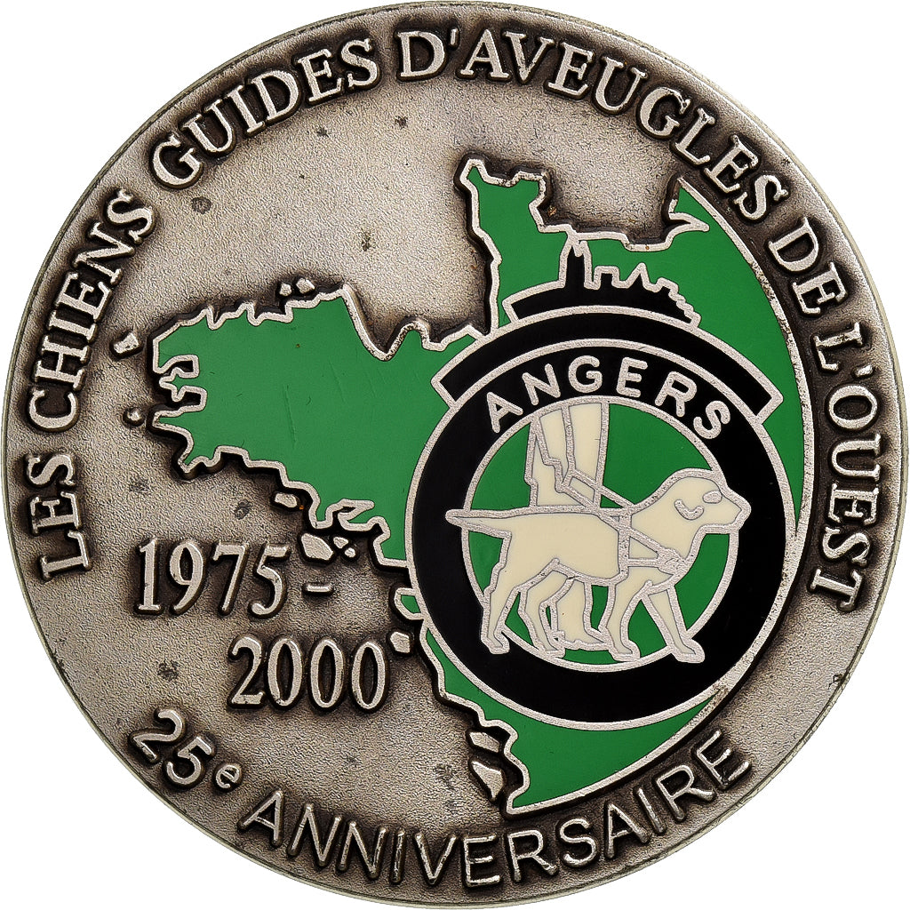 Francia, medalla, Les Chiens Guides d'Aveugles de l'Ouest, 25 Ans, 2000