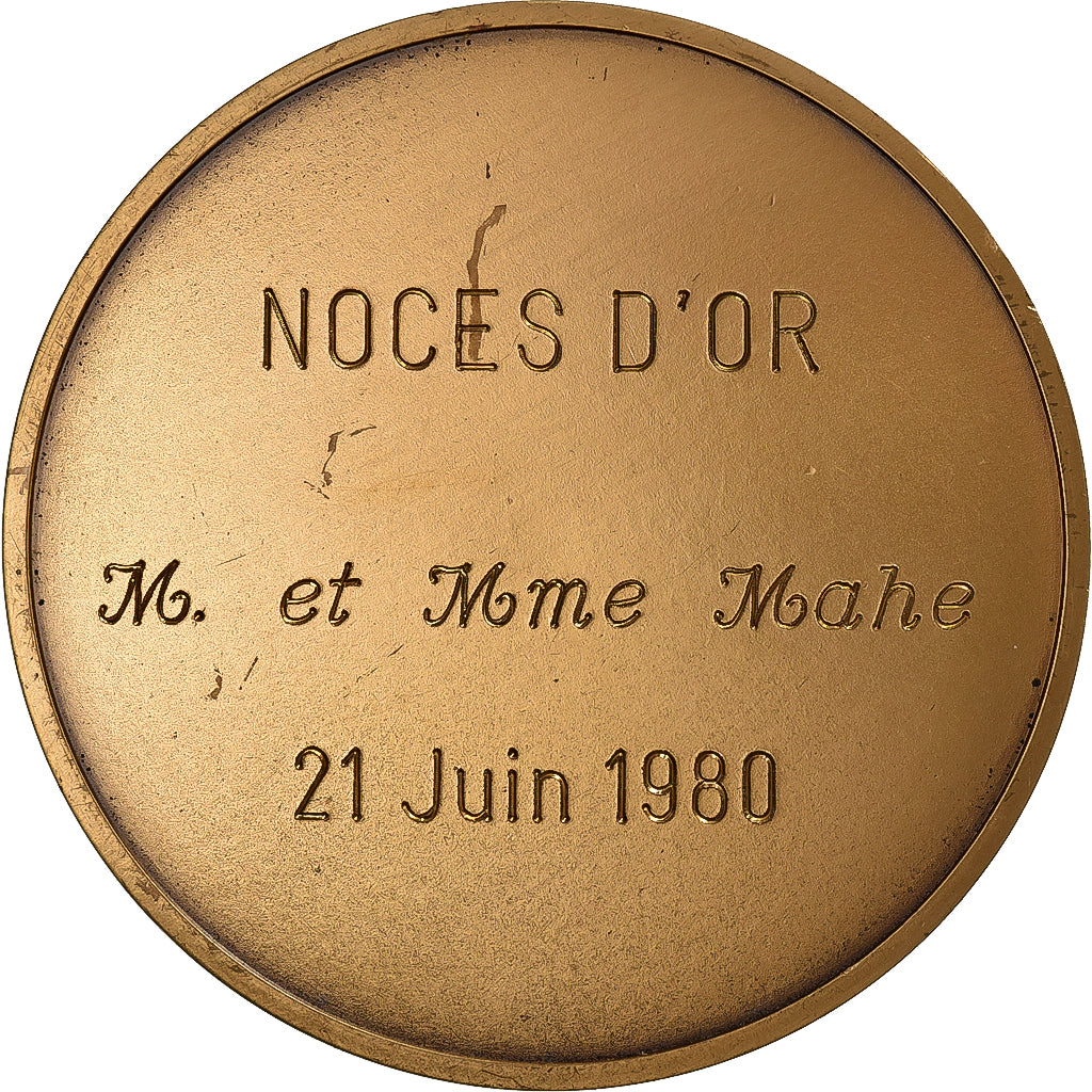 Francia, medaglia, Noces d'Or, Ville de Thiais, 1980, Bronzo, SPL