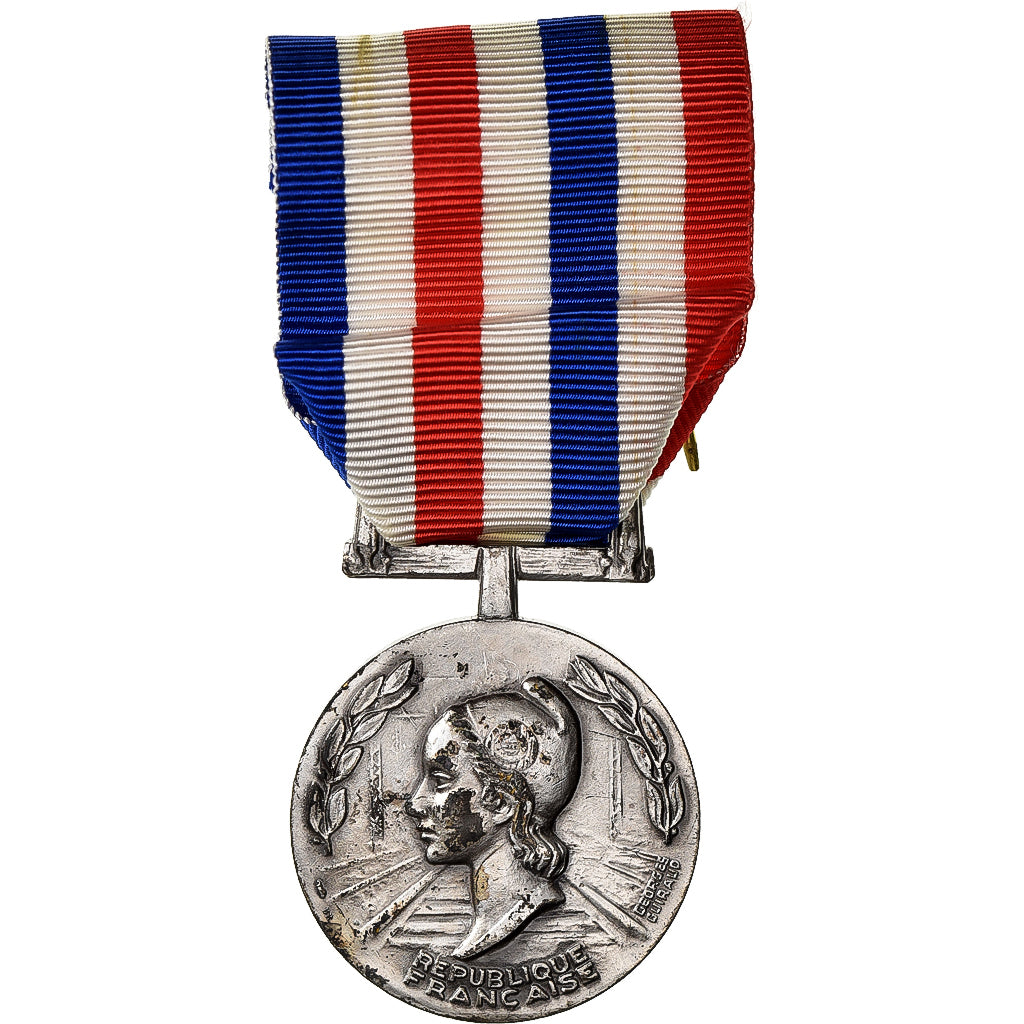 Francia, Médaille d'honneur des chemins de fer, Railway, medalla, 1989, Muy