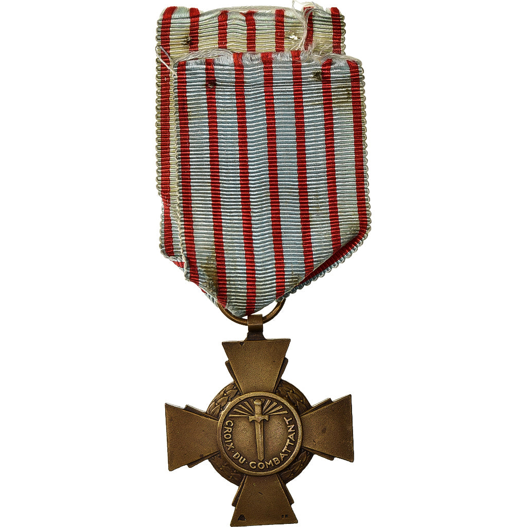 France, Croix du Combattant, WAR, Medal, 1939-1945, Very Good Quality, Bronze