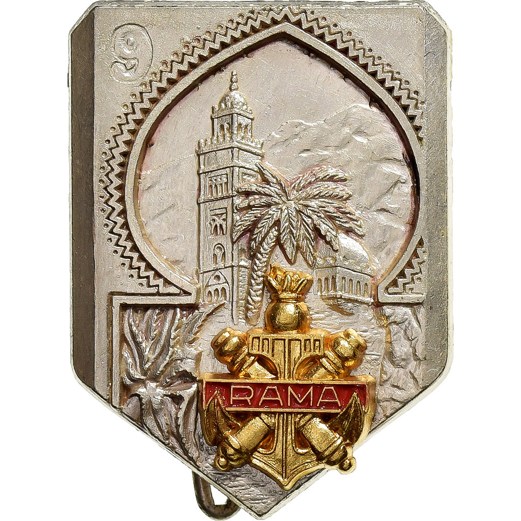 Maroko, Broche, Régiment d'Artillerie Coloniale, Métal, AU(55-58)