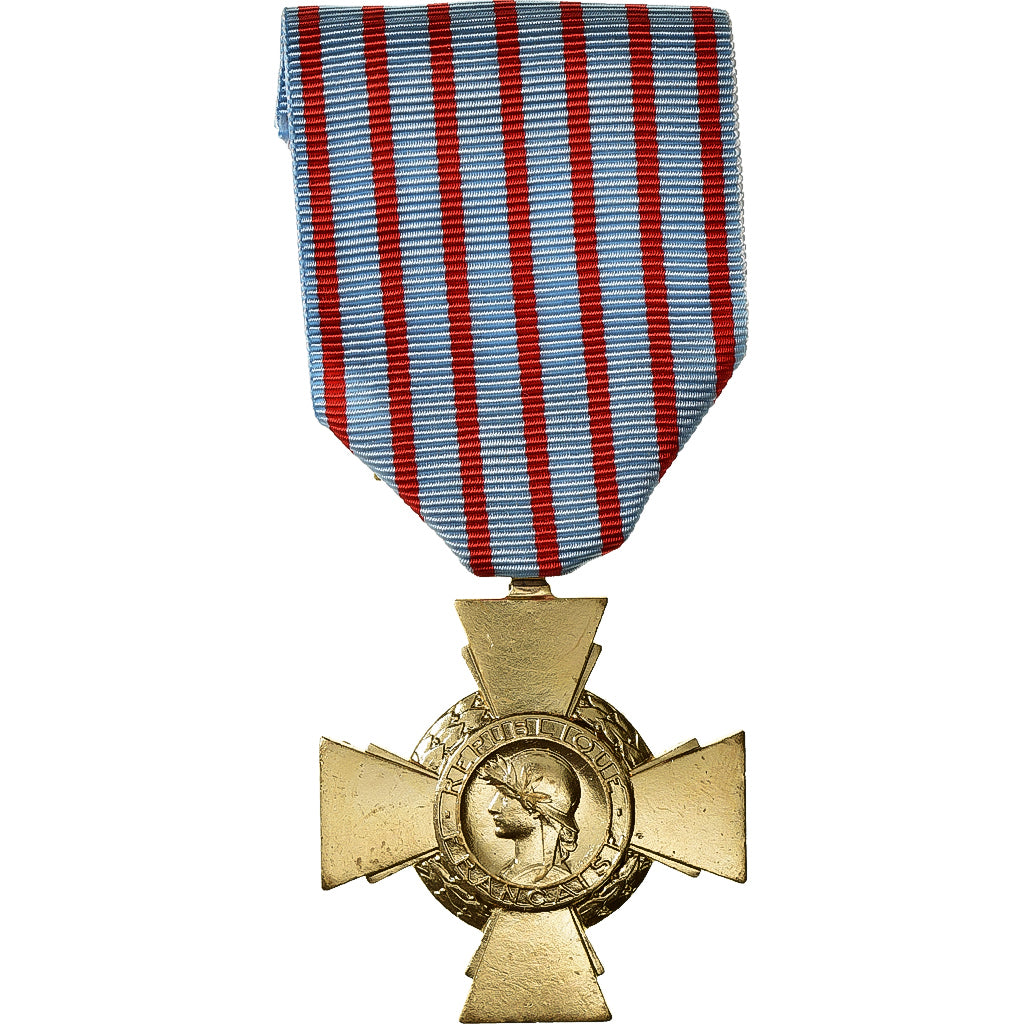 França, Croix du Combattant, WAR, medalha, 1939-1945, Não colocada em