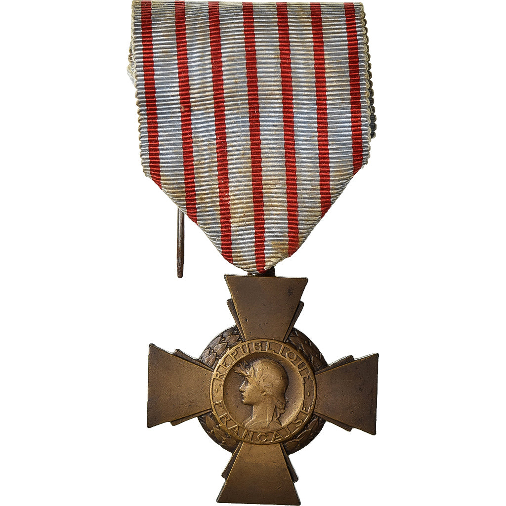 France, Croix du Combattant, WAR, Médaille, 1939-1945, Good Quality, Bronze, 37