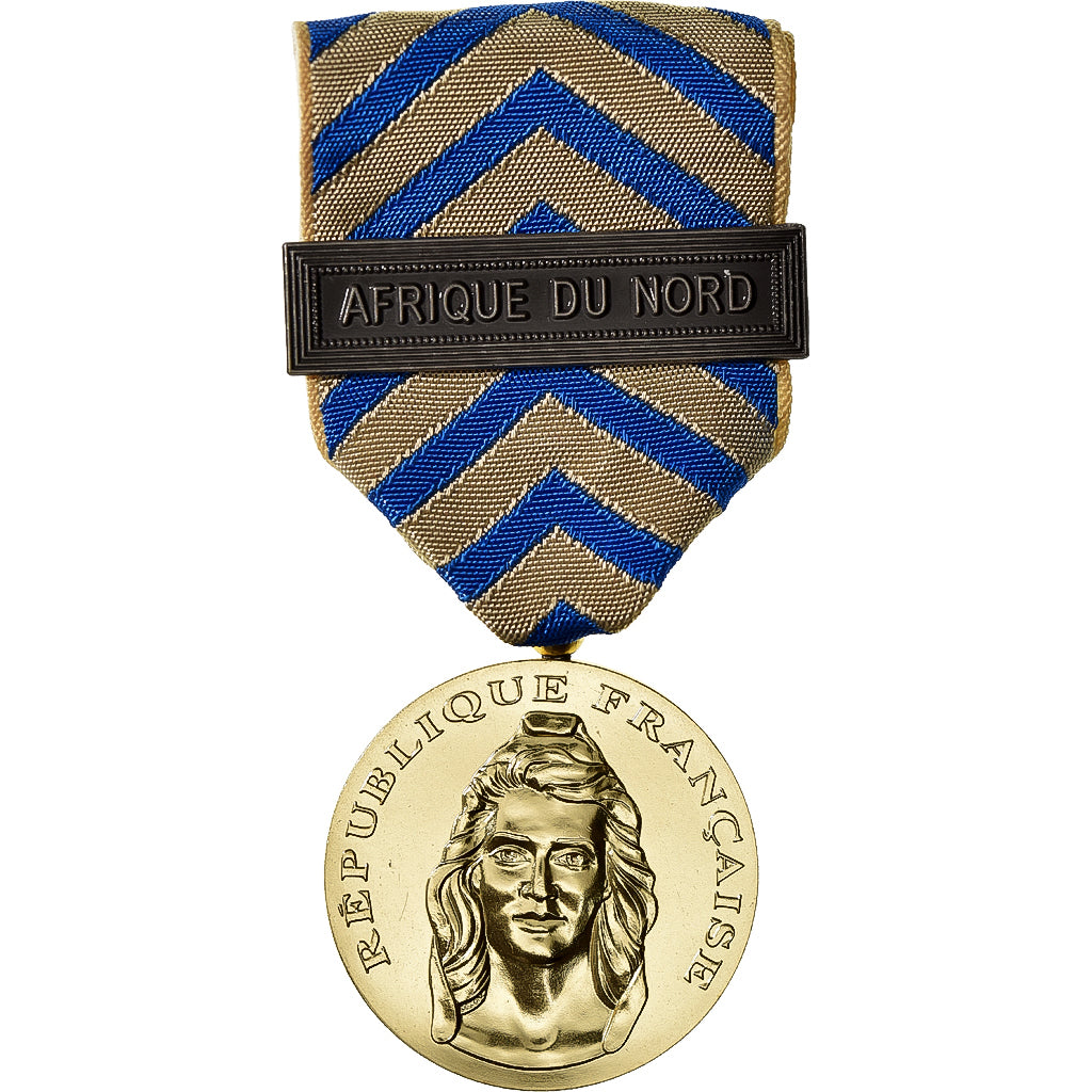 France, Commémorative d'Afrique du Nord, Medal, Uncirculated, Gilt Bronze, 13