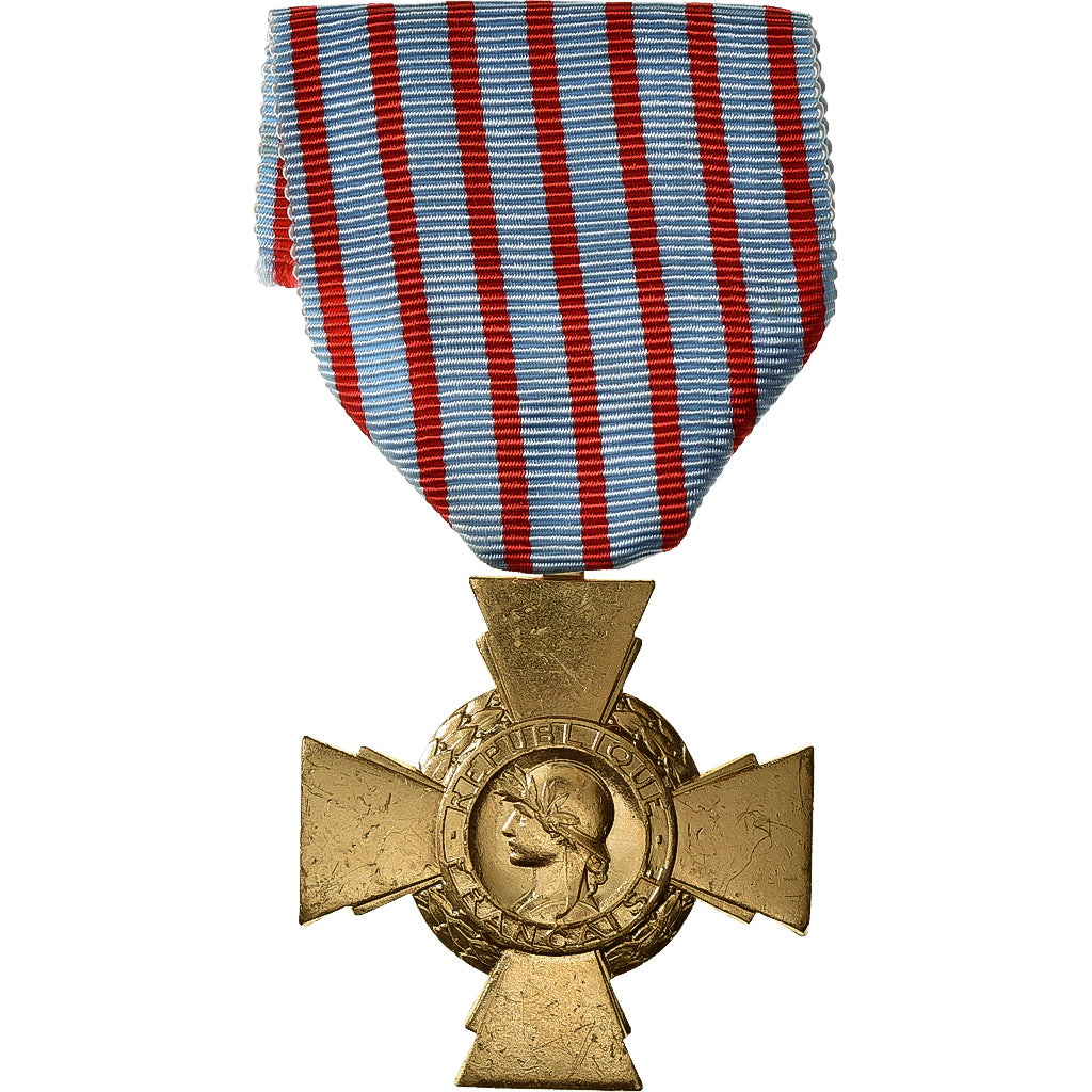 France, Croix du Combattant, WAR, Medal, 1939-1945, Excellent Quality, Bronze