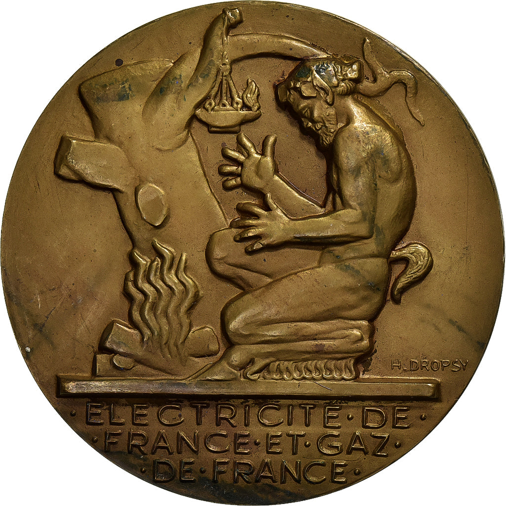 France, Medal, Électricité de France et gaz de France, Bronze, Dropsy