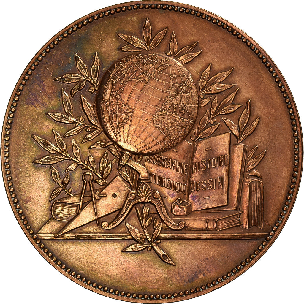 França, medalha, Oeuvre de l'Encouragement à l'Etude, Bronze, AU(55-58)