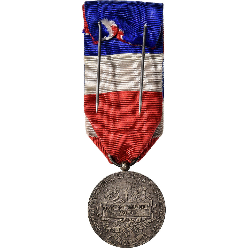 França, Ministère du Travail et de la Sécurité Sociale, medalha, 1958