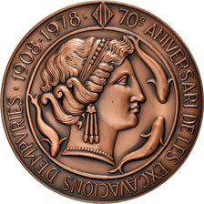 Spain, Medal, 70ème Aniversari de les Excavacions d'Empuries, 1978, Bronze