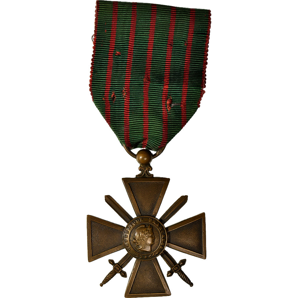 Francja, Croix de Guerre, WAR, medal, 1914-1915, Doskonała jakość, Brązowy