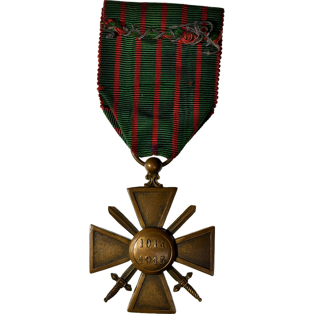 Francja, Croix de Guerre, WAR, medal, 1914-1915, Doskonała jakość, Brązowy
