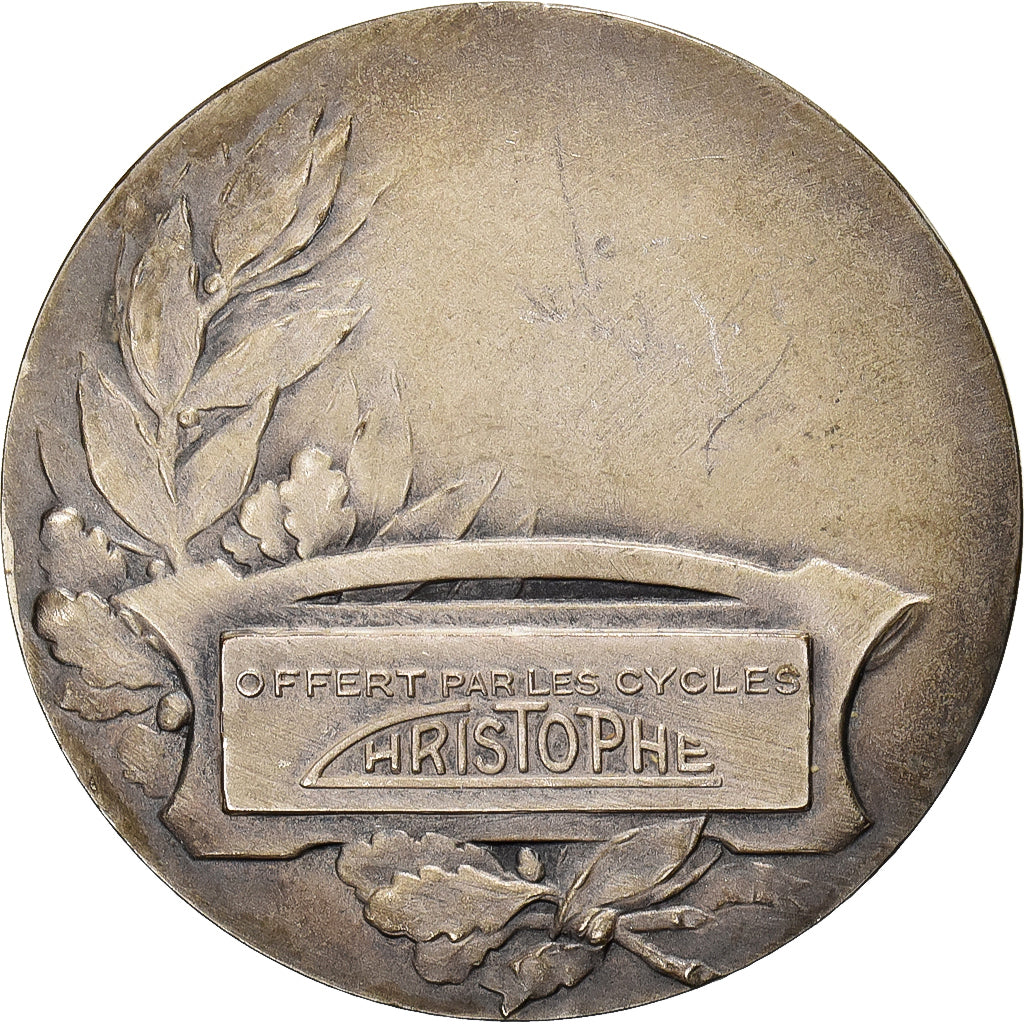 France, Medal, Cyclisme, Cycles Christophe, Silvered bronze, MS(63)