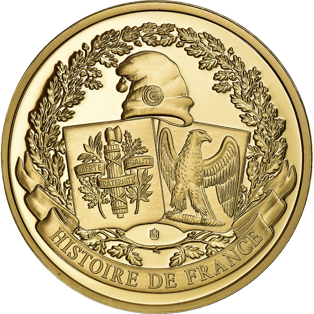 França, medalha, Bataille d'Austerlitz, Cobre Dourado, MS(65-70)