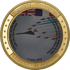 Frankreich, Medaille, Concorde, La Légende, 2002, Copper Gilt, STGL