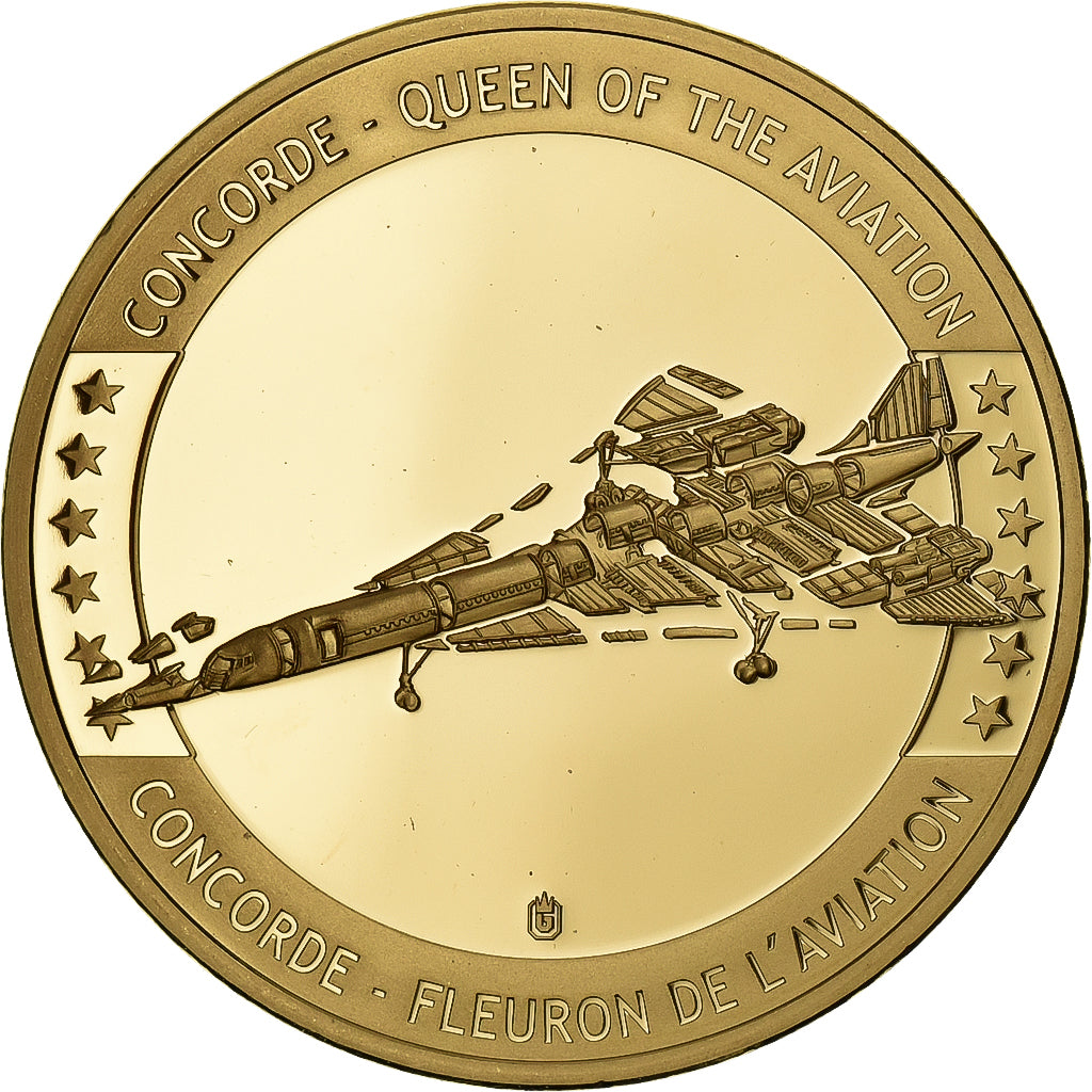 Frankreich, Medaille, Concorde, La Légende, 2002, Copper Gilt, STGL