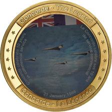 France, Medal, Concorde, La Légende, 2009, Copper Gilt, MS(65-70)