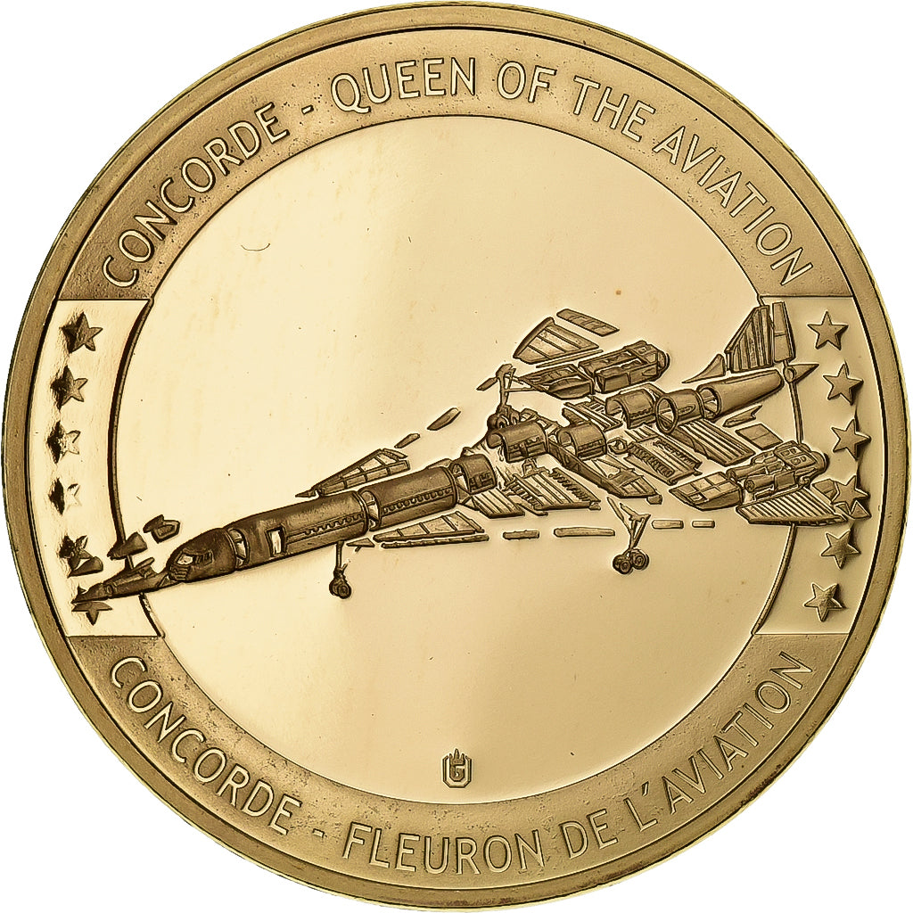 France, Medal, Concorde, La Légende, 2009, Copper Gilt, MS(65-70)