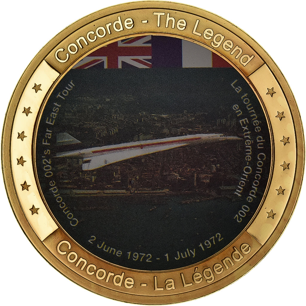 France, Medal, Concorde, La Légende, 2009, Copper Gilt, MS(65-70)