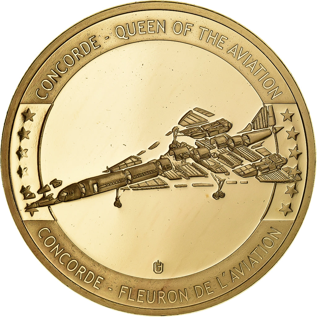 France, Medal, Concorde, La Légende, 2009, Copper Gilt, MS(65-70)