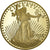 France, Médaille, Reproduction Twenty Dollars Liberty, Copper Gilt, FDC