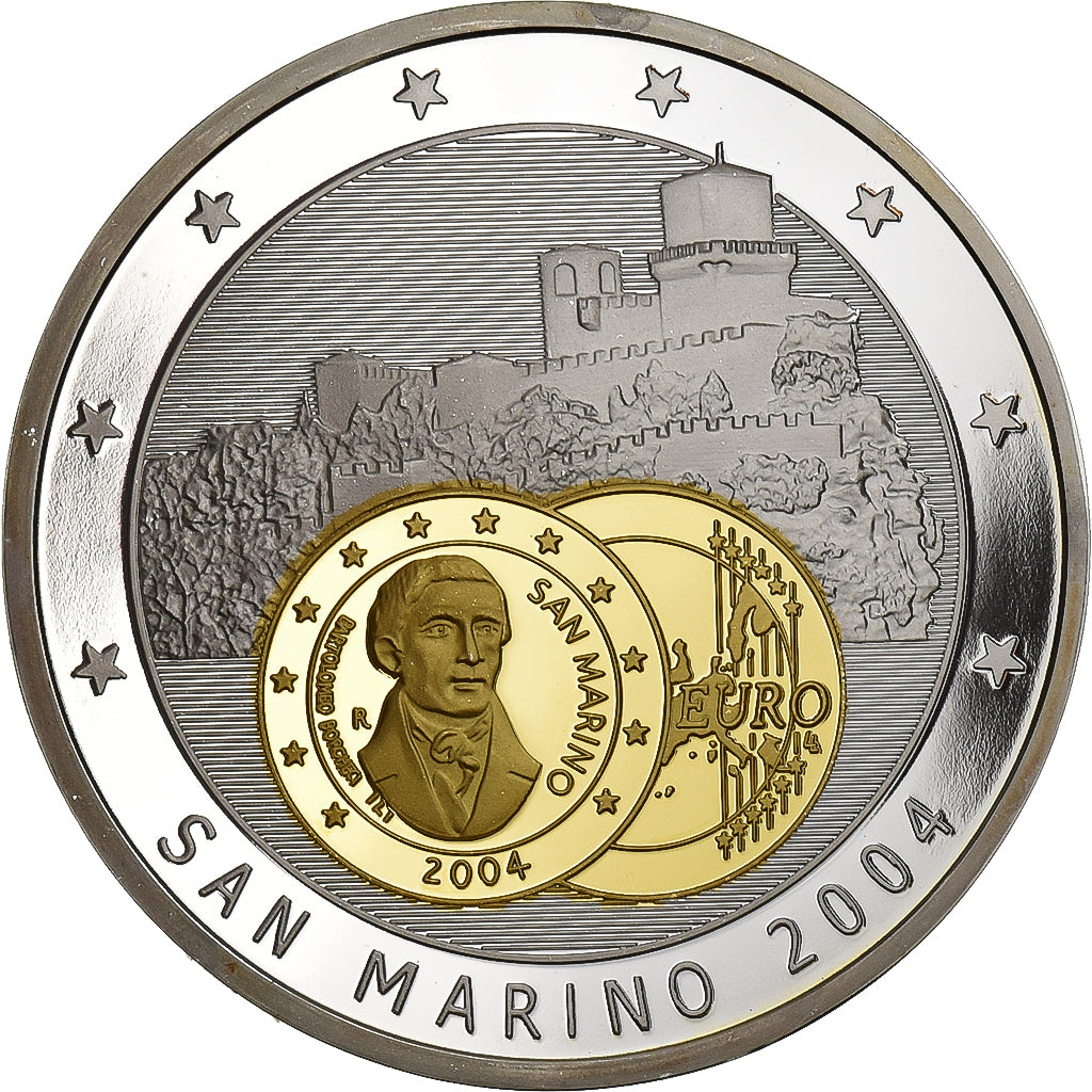 France, Medal, L'Europe, Saint-Marin, 2004, Copper Plated Silver, MS(65-70)