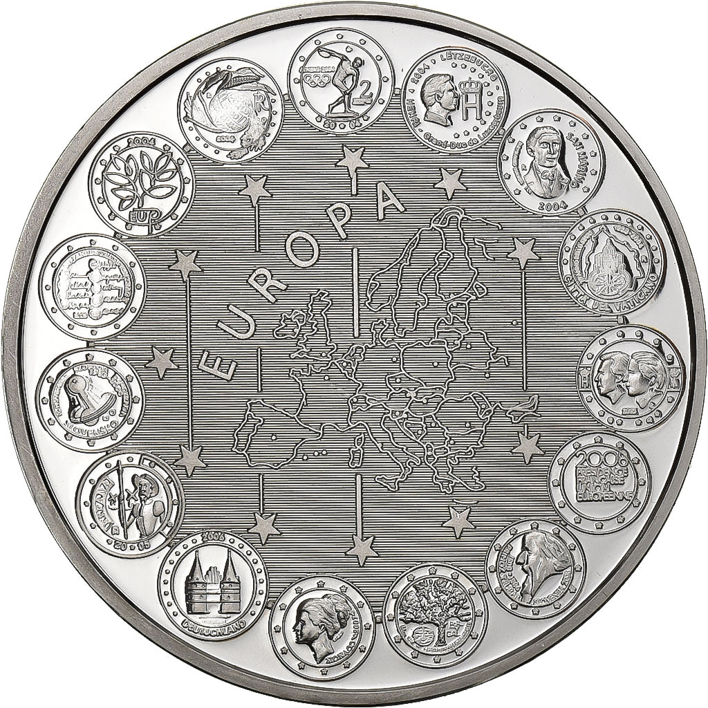 Vatikanstadt, Medaille, L'Europe, Vatican, 2004, Copper Plated Silver, STGL