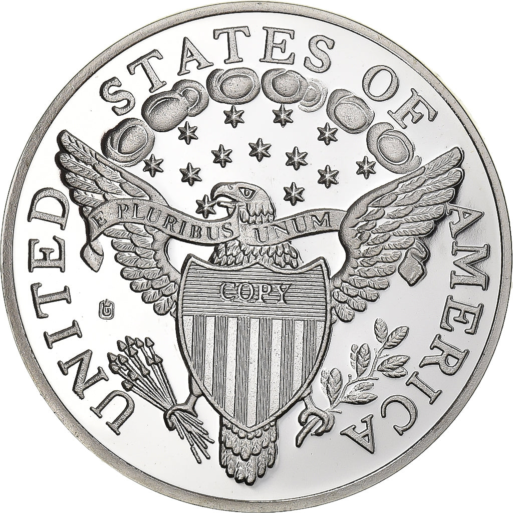 United States, Medal, Draped Bust Dollar 1804, Copper Plated Silver, COPY