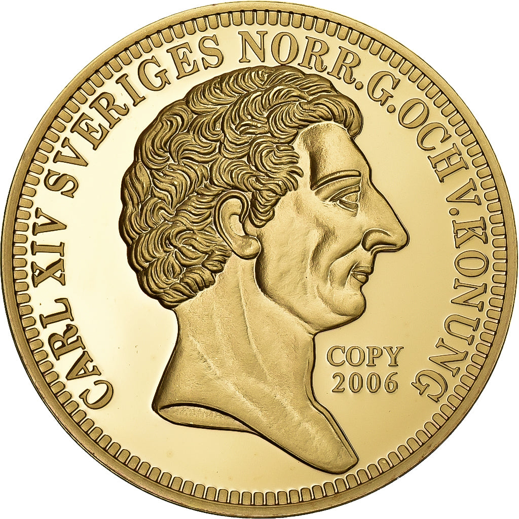 Sweden, Medal, 4 Ducats Karl XIV, Copper Gilt, COPY, MS(65-70)