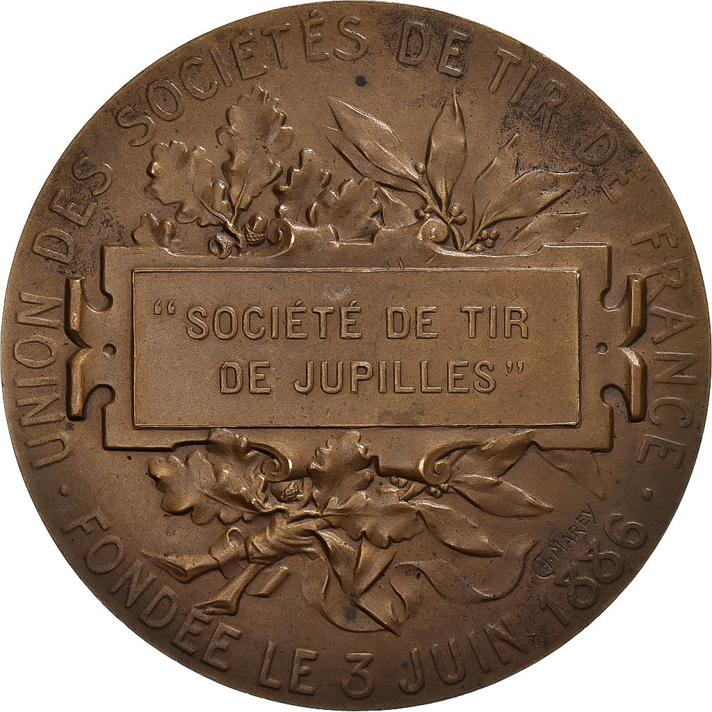 France, Medal, Union des Sociétés de Tir de France, 1886, Bronze, Dubois.H
