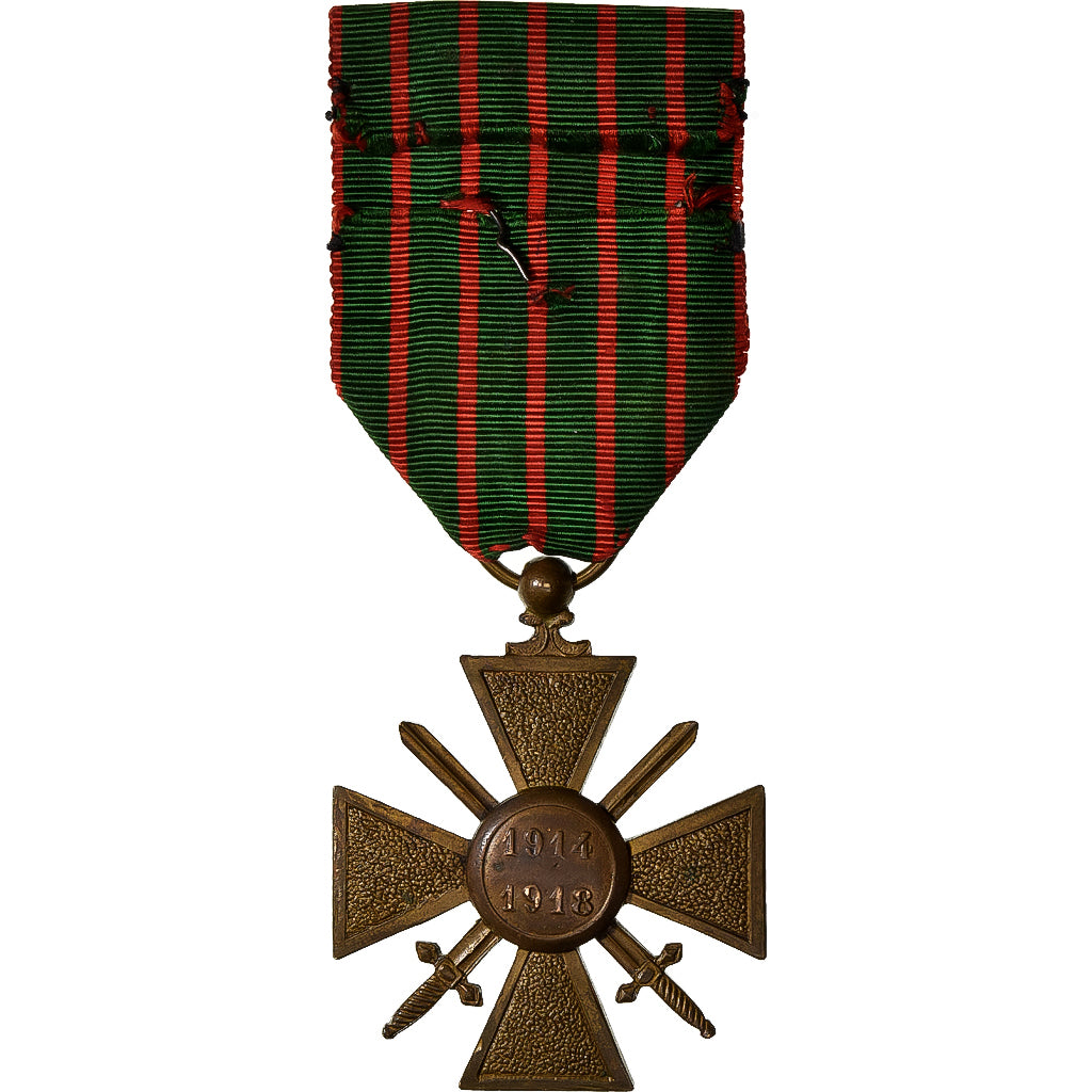 Frankreich, Croix de Guerre, WAR, Medaille, 1914-1918, 2 Citations, Excellent