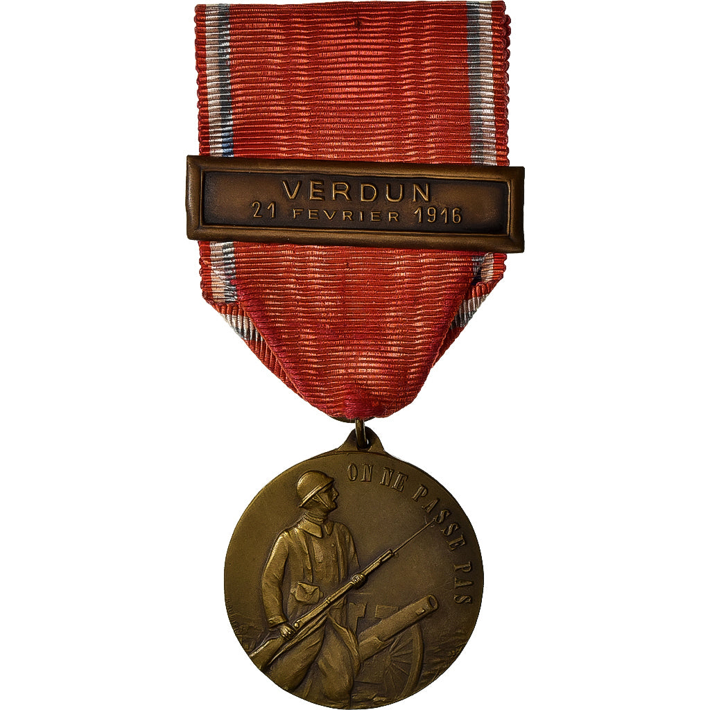 França, Verdun , On ne passe pas, WAR, medalha, 1916, Qualidade Excelente