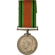 Royaume-Uni, Georges VI, The Defence Medal, WAR, Médaille, 1939-1945, Excellent