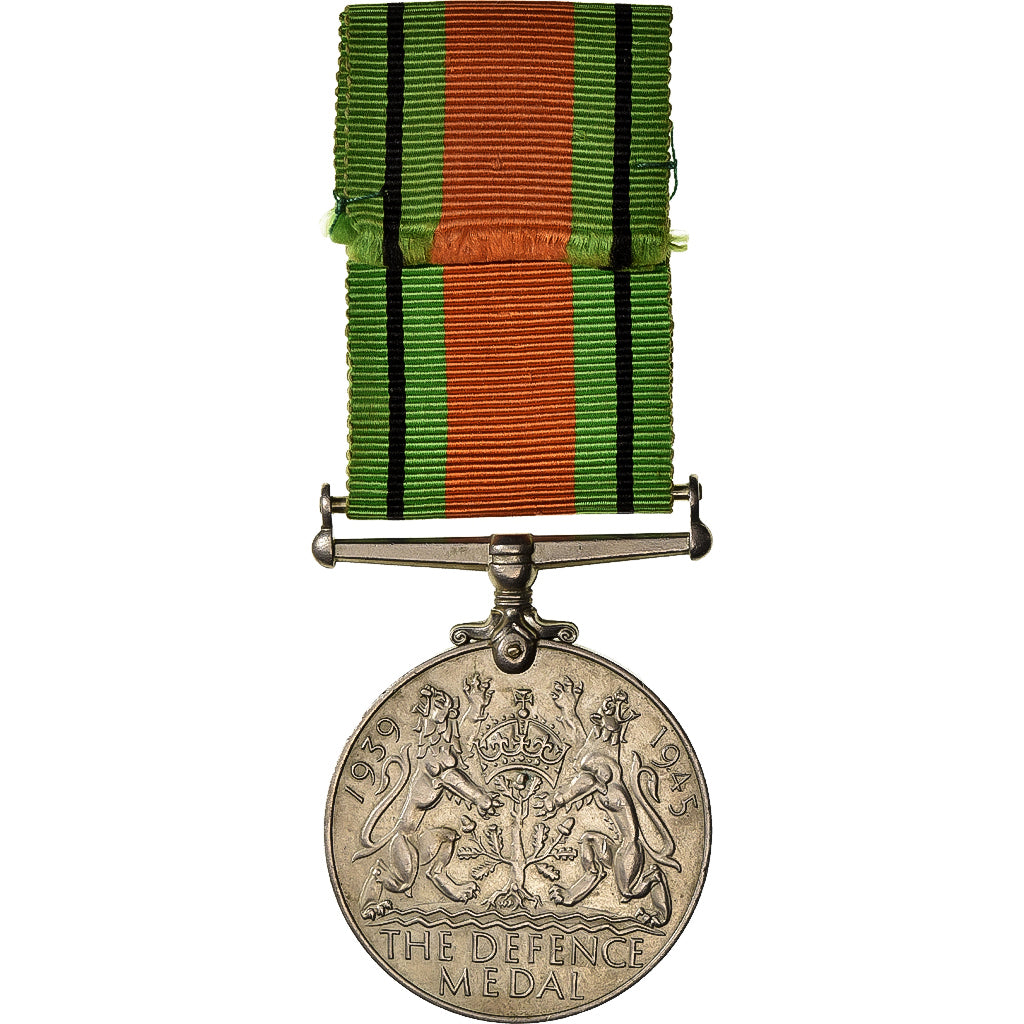 United Kingdom, Georges VI, The Defence Medal, WAR, Medal, 1939-1945, Excellent