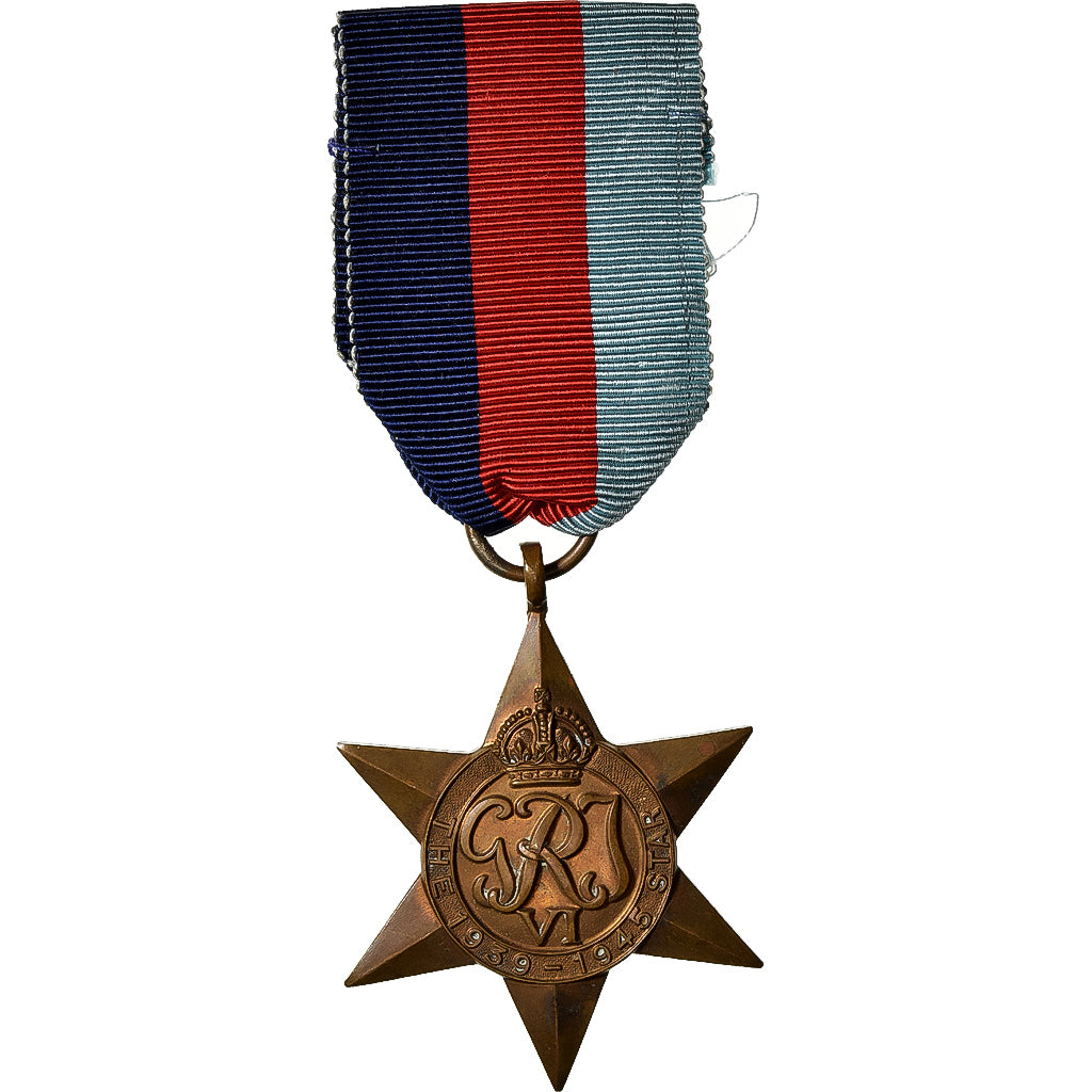 Regno Unito, War, Georges VI, medaglia, 1939-1945, star, Eccellente qualità