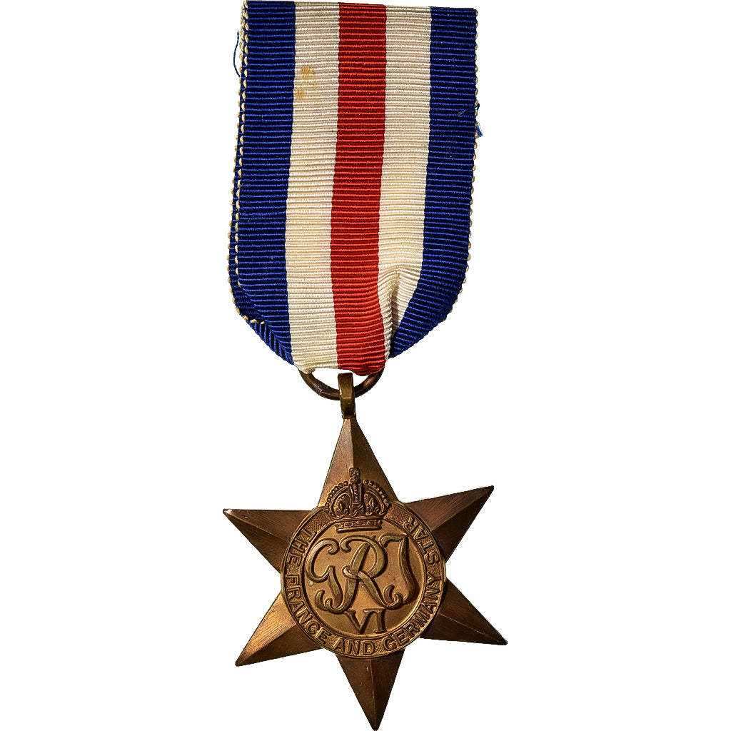 Regno Unito, Georges VI, The France and Germany Star, WAR, medaglia, 1939-1945