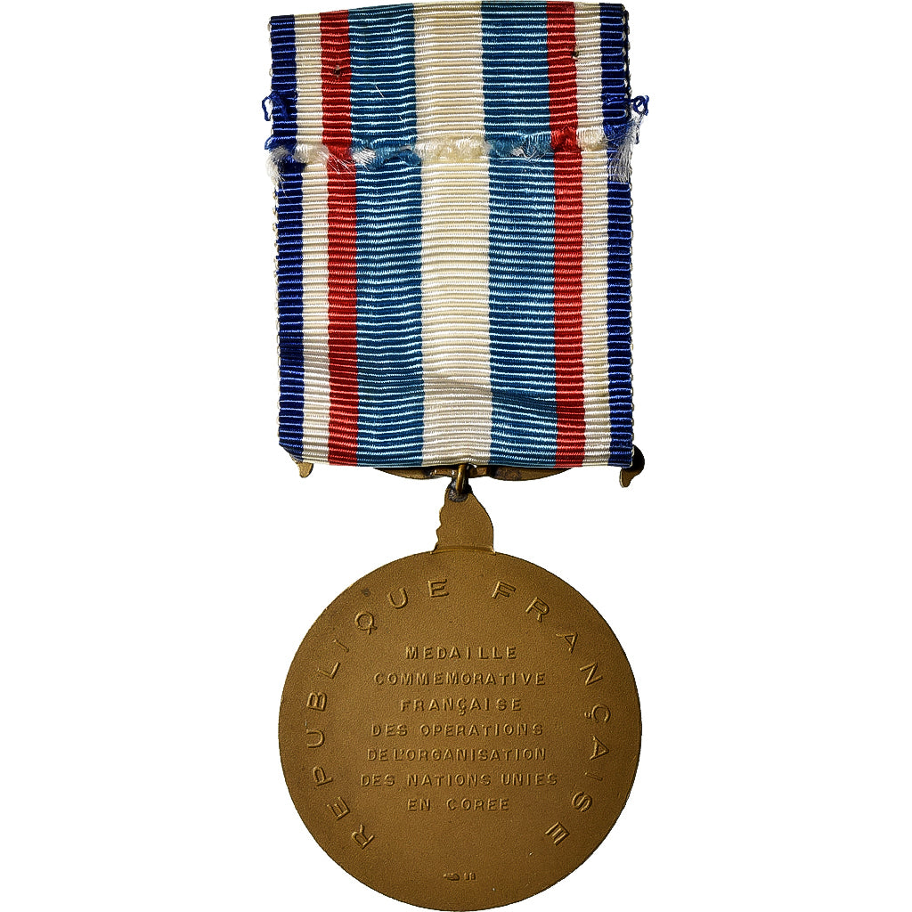 France, Opérations de l'ONU en Corée, Medal, Excellent Quality, Bronze, 37