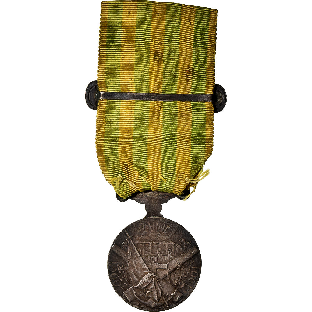 Francia, Médaille de Chine, WAR, medalla, 1900-1901, Excellent Quality
