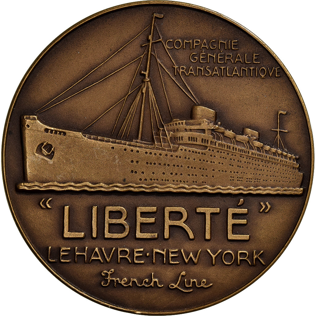 Francia, medaglia, Compagnie Générale Transatlantique, Liberté, Bronzo