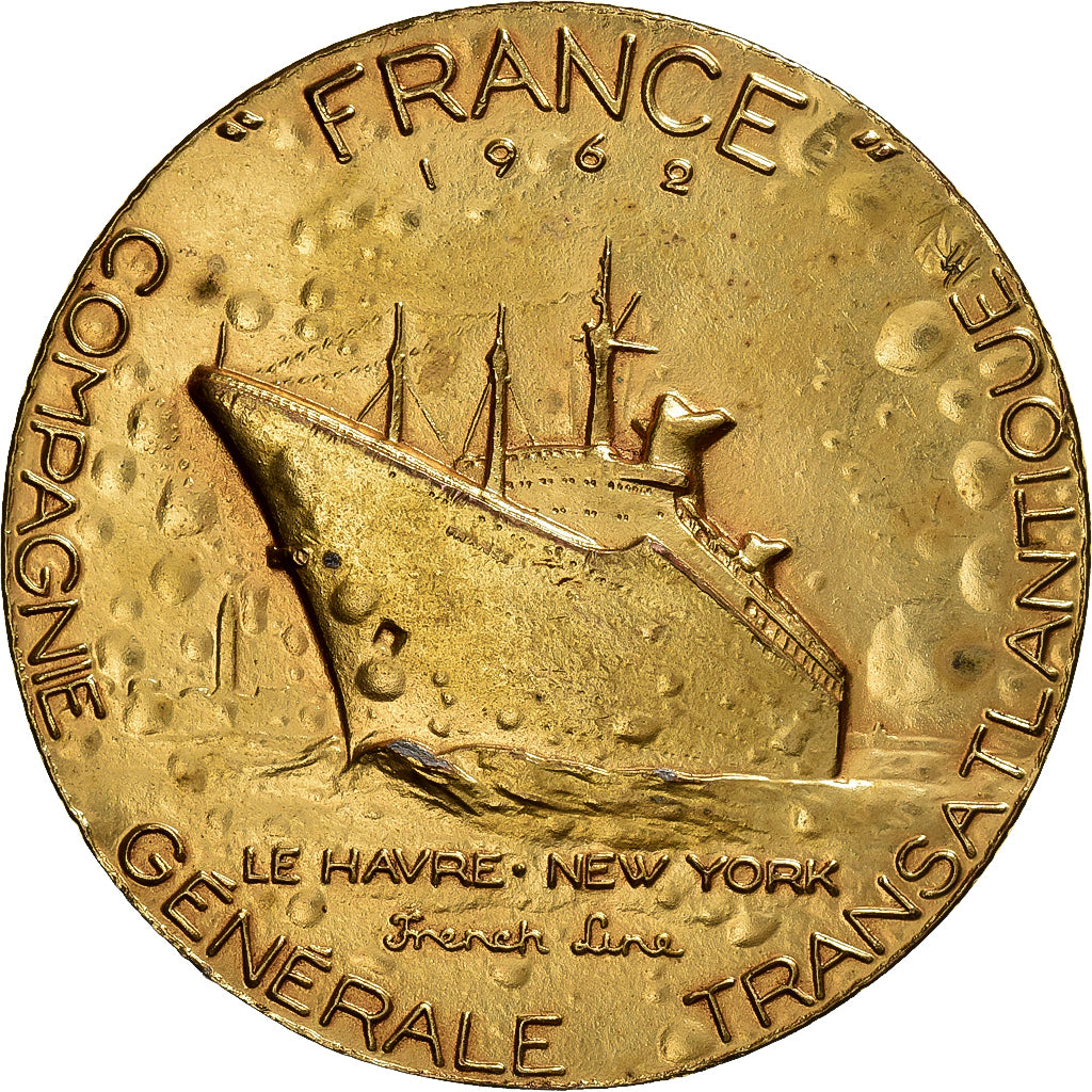 Francia, medaglia, Compagnie Générale Transatlantique, France, 1962, Bronzo