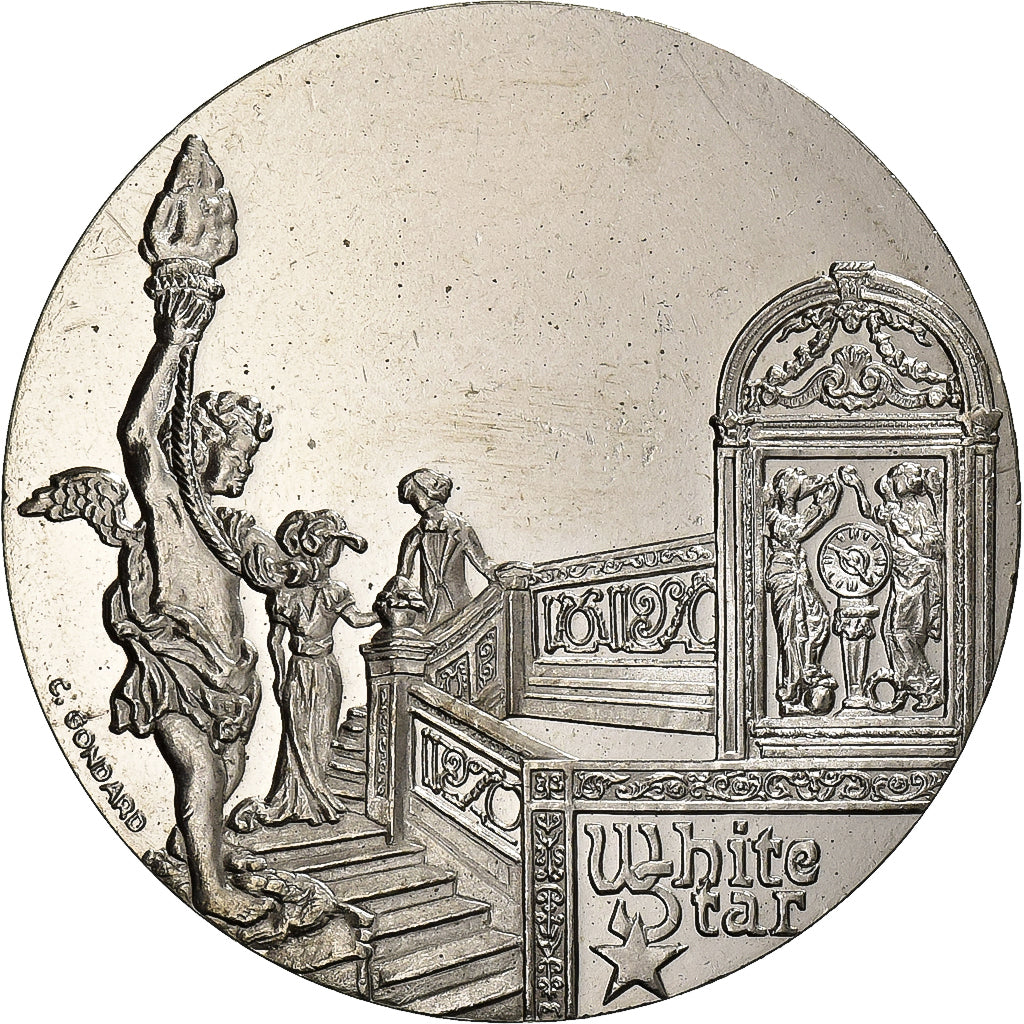 France, Medal, Les Grands Transatlantiques, Titanic, Copper-nickel, C. Gondard