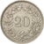 Coin, Switzerland, 20 Rappen, 1944, Bern, AU(55-58), Copper-nickel, KM:29a