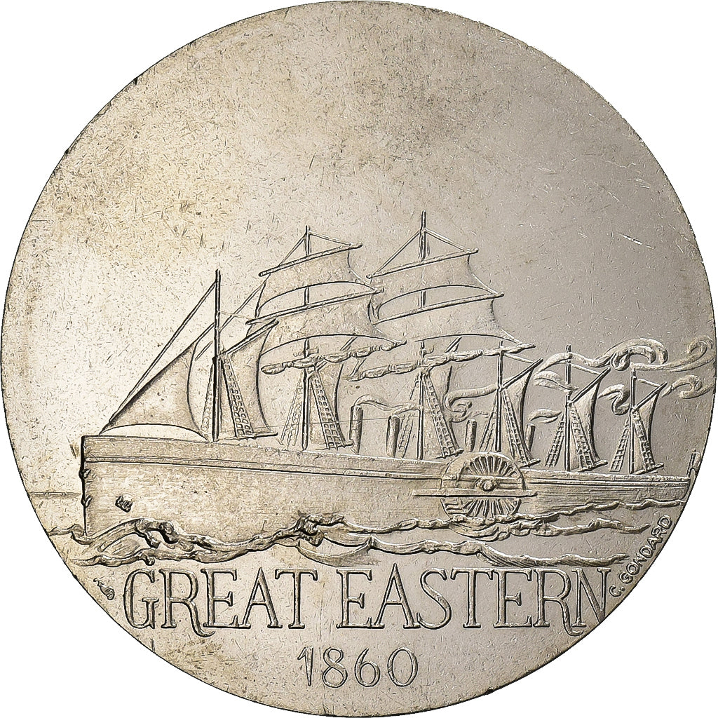 France, Médaille, Les Grands Transatlantiques, Great Eastern, Cupro-nickel