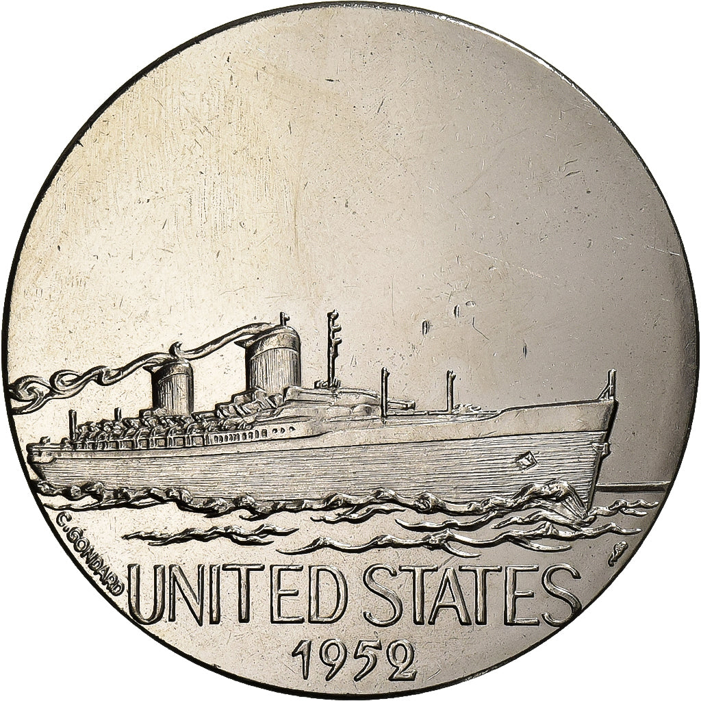 França, medalha, Les Grands Transatlantiques, United States, Cobre-níquel, C.