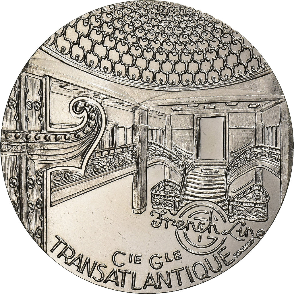 França, medalha, Les Grands Transatlantiques, Paris, Cobre-níquel, C. Gondard