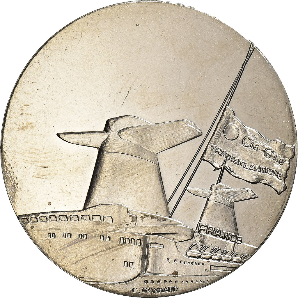 França, medalha, Les Grands Transatlantiques, France, Cobre-níquel, C.